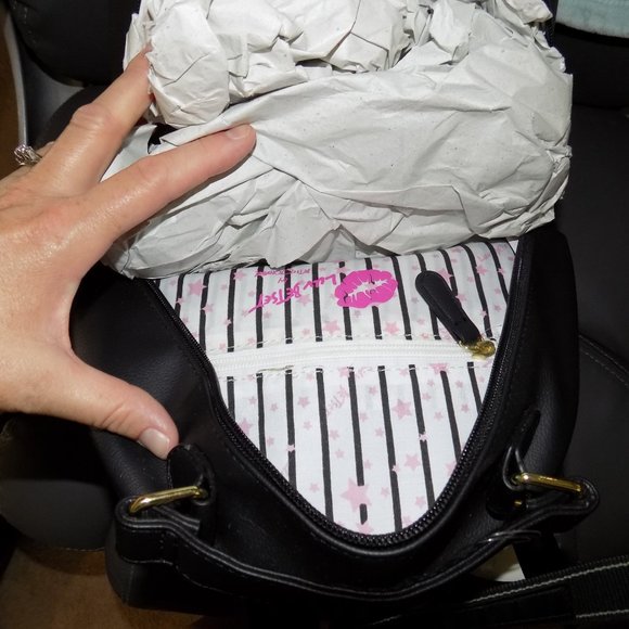 Betsey Johnson Luv Betsey Pink/Black Backpack NEW
